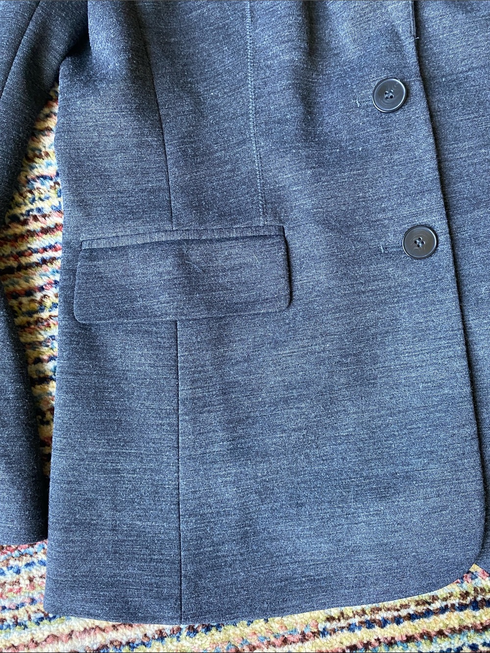 Ann Taylor Charcoal Gray Wool/Poly Blazer - Picture 3 of 12